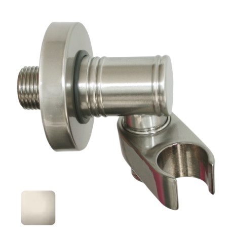 Ensemble sortie murale avec support orientable, flexible 150, douchette CLASSIC 3 jets  Nickel brillant - Bossini C17003C095