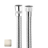 Ensemble sortie murale avec support orientable, flexible 150, douchette CLASSIC 3 jets Nickel brillant - Bossini C17003C095