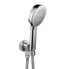 Ensemble sortie murale avec support orientable, flexible 150, douchette CLASSIC Chromé - Bossini C17002C030