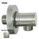 Raccord mural avec rosace 1/2"M NPT Liberty Nickel satiné - Bossini V00223094
