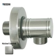Raccord mural avec rosace 1/2"M GAS Liberty Nickel satiné - Bossini V00225094