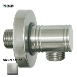 Raccord mural avec rosace 1/2"M GAS Liberty Nickel satiné - Bossini V00225094