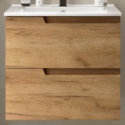 Meuble de salle de bains 2 tiroirs Vima 600 Chêne Africain - SALGAR 111728