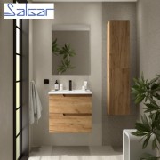 Meuble de salle de bains 2 tiroirs Vima 600 Chêne Africain - SALGAR 111728
