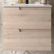 Meuble de salle de bains 2 tiroirs Vima 600 Chêne Naturel - SALGAR 113614