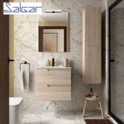 Meuble de salle de bains 2 tiroirs Vima 600 Chêne Naturel - SALGAR 113614