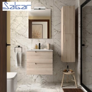 Meuble de salle de bains 2 tiroirs Vima 600 Chêne Naturel - SALGAR 113614