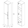 Colonne suspendue 2 portes Vima Noyer Maya - SALGAR 113486