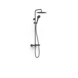 Colonne de douche thermostatique 2 voies Noir mat - TRES 19039314NM