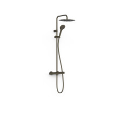 Colonne de douche thermostatique 2 voies Noir bronze - TRES 19039314KMB