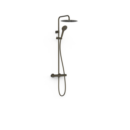 Colonne de douche thermostatique 2 voies Noir bronze - TRES 19039314KMB
