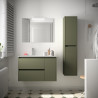 Meuble Salle De Bain Noja 850 2 Tiroirs Et 1 Porte Droite Green Satin Vasque - SALGAR 106137