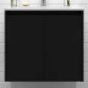 Meuble de salle de bains 2 portes NOJA 600 Black satin - SALGAR 104255