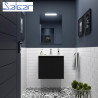 Meuble de salle de bains 2 portes NOJA 600 Black satin - SALGAR 104255