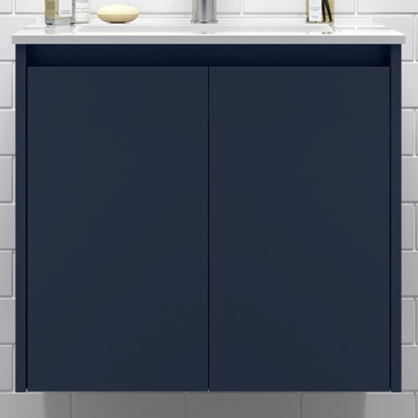 Meuble de salle de bains 2 portes NOJA 600 Blue satin - SALGAR 104266