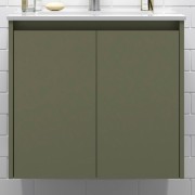 Meuble de salle de bains 2 portes NOJA 600 Green satin - SALGAR 104267