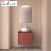 Meuble de salle de bains 2 portes NOJA 600 Red satin - SALGAR 104268