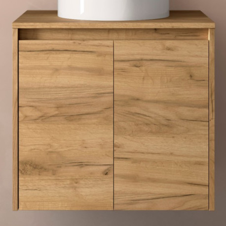 Meuble de salle de bains 2 portes NOJA 600 Chêne africain - SALGAR 104270