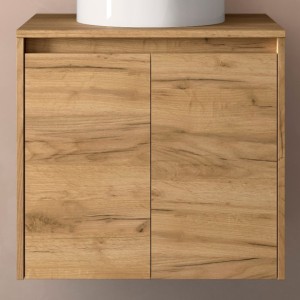 Meuble de salle de bains 2 portes NOJA 600 Chêne africain - SALGAR 104270