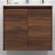 Meuble de salle de bains 2 portes NOJA 600 Noyer maya - SALGAR 104271