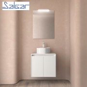 Meuble de salle de bains 2 portes NOJA 600 White satin - SALGAR 104254
