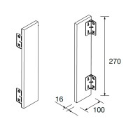Crédence ALLIANCE 270 NIGHT BLUE 100 x 16 x 270 mm - SALGAR 102788