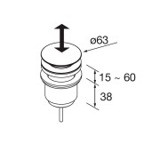 Siphon Reduc Clicker Cromo - SALGAR 102304