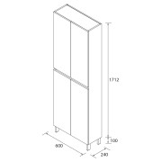 Colonne INFINITY 60X1810X24 4P white gloss - SALGAR 106306