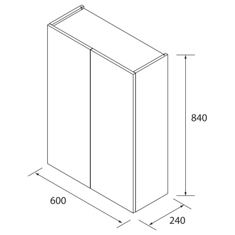 Module INFINITY 60X84 2 portes white gloss - SALGAR 106301