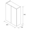 Module INFINITY 60X84 2 portes white gloss - SALGAR 106301