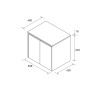 Ensemble Salle De Bains Noja 60 2 Portes Green Satin - SALGAR 105538