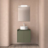 Meuble salle de bains et plan de toilette 60cm 2 portes Green Satin NOJA - SALGAR 105538