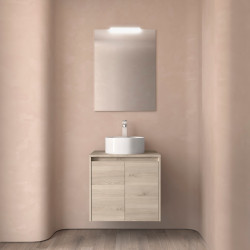 Ensemble Salle De Bains Noja 60 2 Portes Chêne Naturel - SALGAR 105540