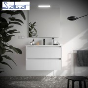 Meuble de salle de bains 2 portes NOJA 800 White gloss - SALGAR 104281