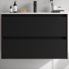 Meuble de salle de bains 2 portes NOJA 800 Black satin - SALGAR 104283