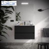 Meuble de salle de bains 2 portes NOJA 800 Black satin - SALGAR 104283