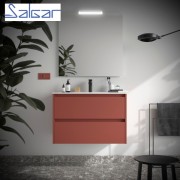 Meuble de salle de bains 2 portes NOJA 800 Red satin - SALGAR 104286