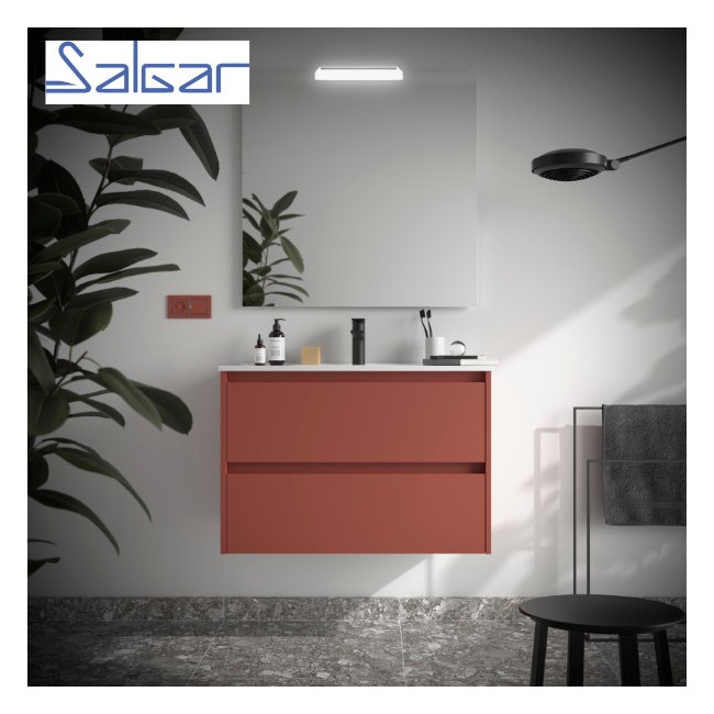 Meuble de salle de bains 2 portes NOJA 800 Red satin - SALGAR 104286