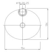 Porte savon rond avec adaptateur pour barre - Bossini V00115020