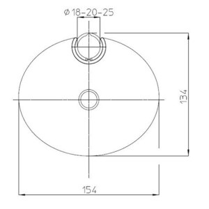 Porte savon rond avec adaptateur pour barre - Bossini V00115020