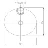 Porte savon rond avec adaptateur pour barre - Bossini V00115020