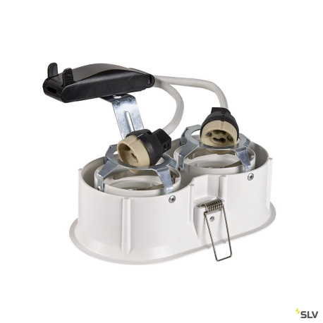 Encastré plafond intérieur 230V HORN double blanc GU10/QPAR51 25W max - SLV 1006122