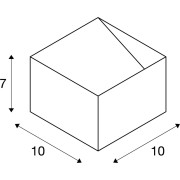 Applique intérieure carrée noir et laiton LED LOGS IN 69W 3000K - SLV 151320