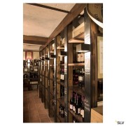 Applique intérieure carrée noir et laiton LED LOGS IN 69W 3000K - SLV 151320