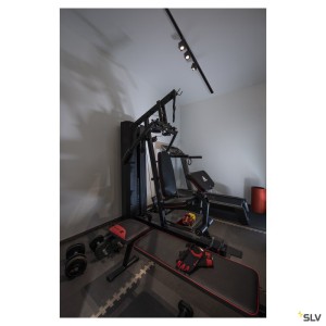 Spot intérieur noir pour rail 3 allumages ALTRA DICE TRACK carré GU10 max - SLV 152320