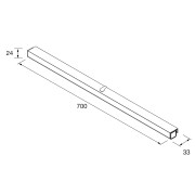 Applique salle de bains OPTIMUS 700 CHROMÉ BRILLANT - SALGAR 103347