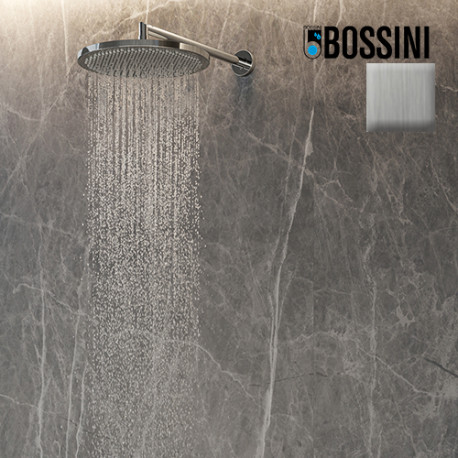 Ensemble pomme de tête et bras de douche 280mm nickel brossé Apice - Bossini H70430I094