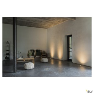 Encastré sol extérieur rond 230V DASAR EXACT 116 QPAR51 GU10 inox 316 - SLV 228430