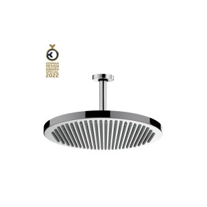 Ensemble pomme de tête douche 280mm bras vertical chromé Apice - Bossini H31430D030