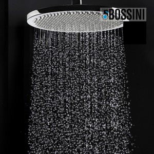 Ensemble pomme de tête douche 280mm bras vertical noir mat Apice - Bossini H31430D073